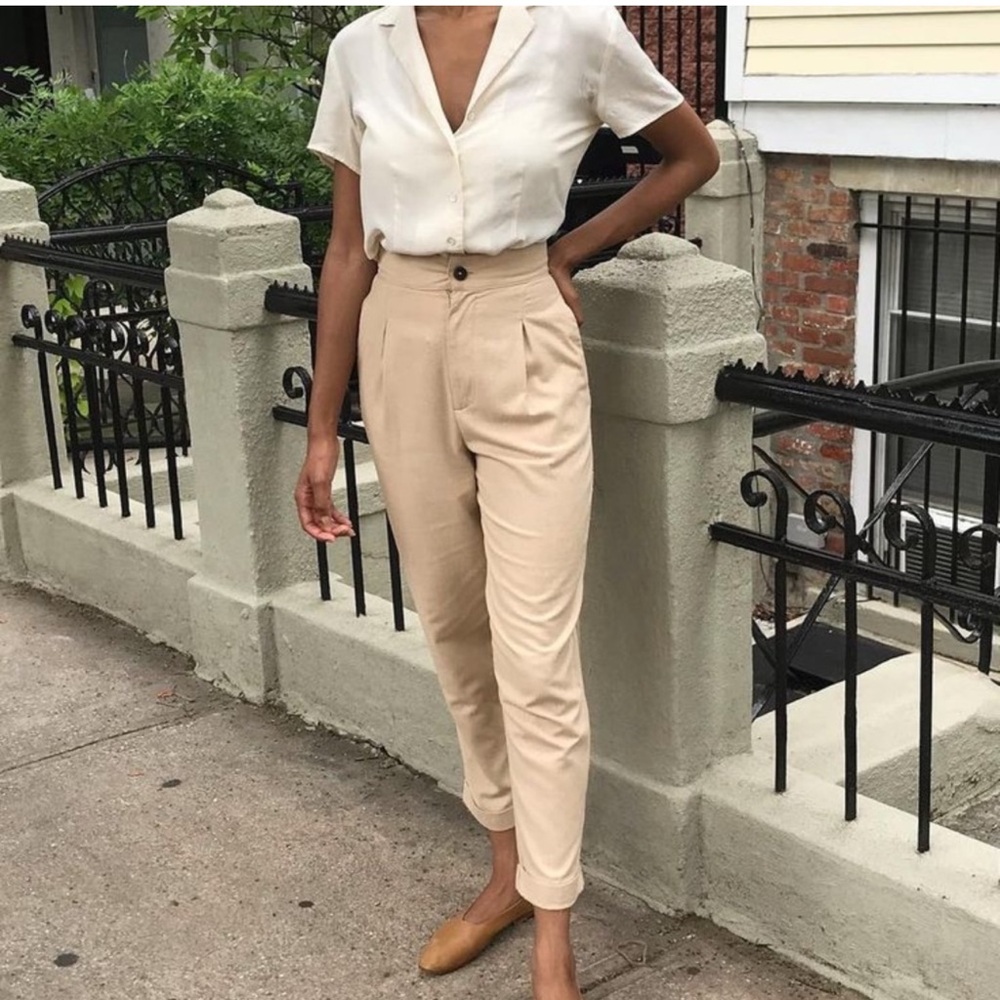Na Nin 100% Raw Silk Trousers